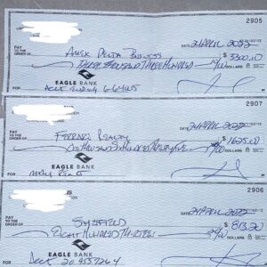 EAGLE BANK DEPOSIT CHECK | $2000 – $5000
